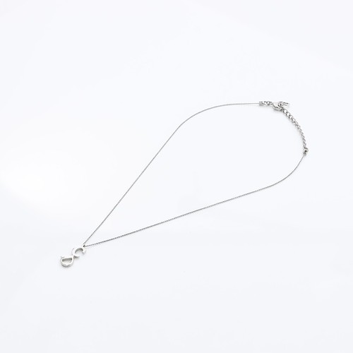 Collana logo Christian Dior argento WS7758