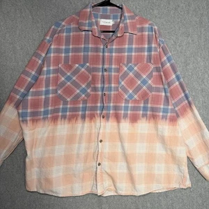 Camisa Topman Hombre Mediana Multicolor Franela Blanqueada Abotonada Ligera - Imagen 1 de 4