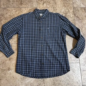 Carhartt Shirt Mens Large Blue Plaid Rugged Flex Relaxed Fit Midweight Flannel - Picture 1 of 6