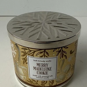 Bath & Body Works MERRY MADELINE COOKIE CANDLE groß 3-Docht Duft 14,5 Oz. NEU  - Bild 1 von 7