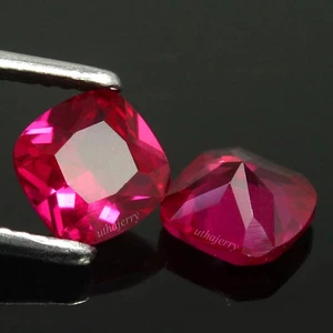 Zertifizierter natürlicher Taubenblutroter Rubin 2,00 mm Kissen Paar lose Edelsteine UT05 - Bild 1 von 5