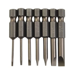 7 Pcs / Set 50mm Flat Head Slotted Tip Magnetic Screwdrivers Bits 1.6-6.0mm - Bild 1 von 13