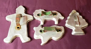 Vintage Aluminum Cookie Cutters Gingerbread, Rabbit, Tree and Lion - Picture 1 of 2