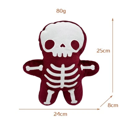 Red Skeleton Ghost 毛绒玩具 - 万圣节迷你幻影礼物 — 第 1/2 张图片