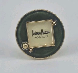 Neiman Marcus Jay Strongwater 2" Mini Picture Frame or Clip Pin Green Enamel - Picture 1 of 3