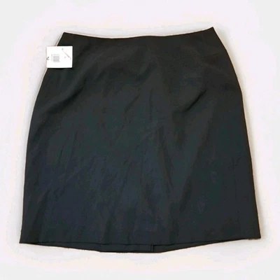 Alfani Pencil Skirt Deep Black Size 16 Back Slit   - Image 1 of 4