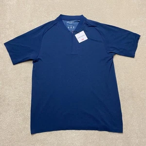 Uniqlo Roger Federer T-Shirt Large Men's Blue BNWT Japan Tennis Dry-Ex 1/4 Zip - Picture 1 of 8