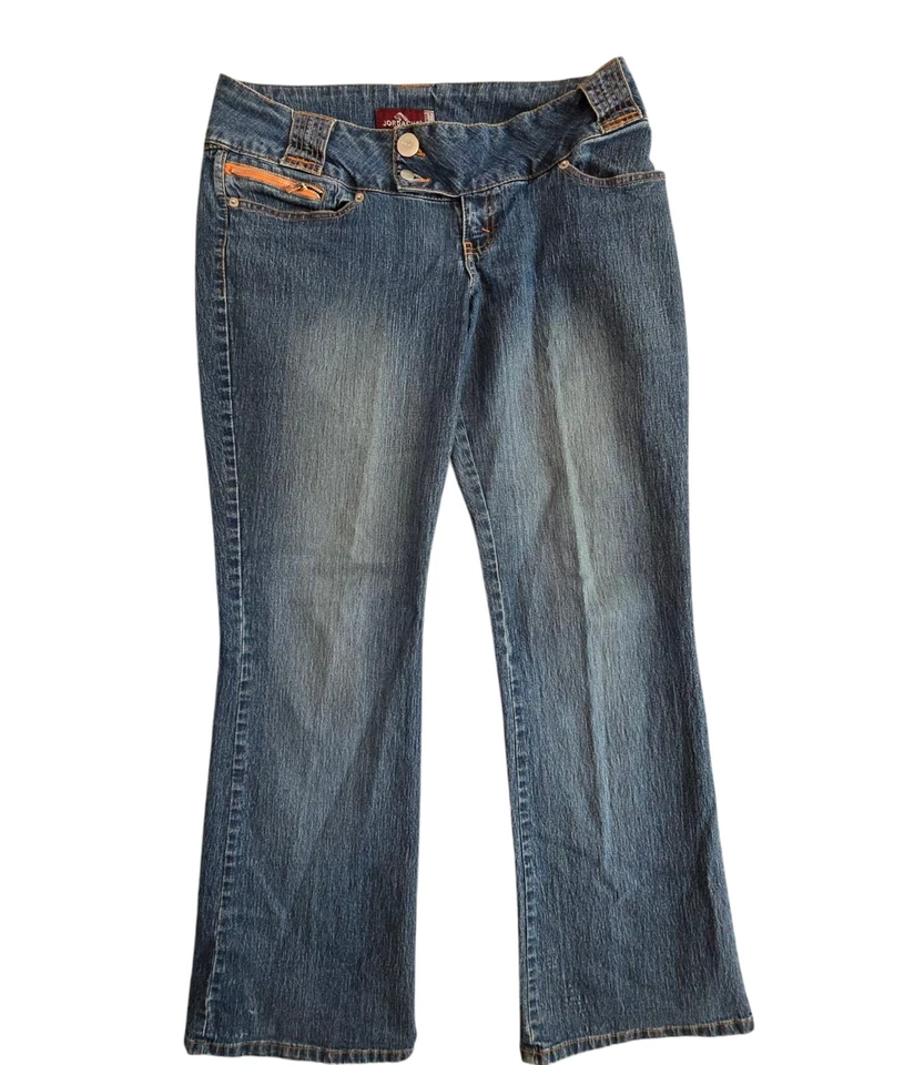 Pantalones de mezclilla para mujer Jordache de colección tiro bajo 13/14 rectos anchos lavado medio años 90 Y2K Foto 1 de 4
