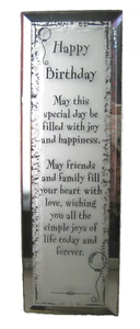 ONLY 4U Happy Birthday Reflections on life indoor table top sign - Picture 1 of 6
