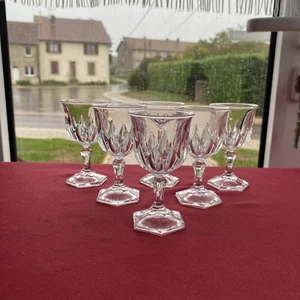 6 verres à liqueur cristal d'Arques modèle CHAUMONT hauteur 9,3 cm (2 lots dispo - Picture 1 of 3