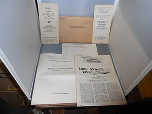 Vintage 1940's Lot of 5 Aviation School Booklets,Flight plan,w/Original Envelope - Picture 1 of 4