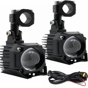 2pcs LED Spot Light auxiliary Motorcycle Headlight Driving Fog Lamp + Wire - Bild 1 von 12