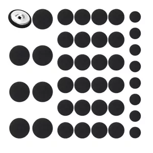 20Pcs 3 Sizes Black Satin Buttons DIY Sewing for Clothing Coat Shirt Accessories - Picture 1 of 6