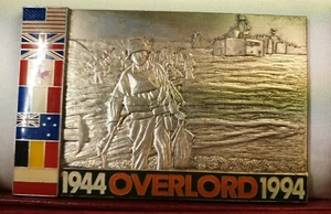 1994 USA D DAY JUNE 6TH plaque medal 116mm WW2 1944 Liberty overlord Normandy - Picture 1 of 2