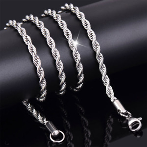 Jewelry Necklace Fashion 16-29inch Women/Mens  Twisted Rope Chain Necklaces New/