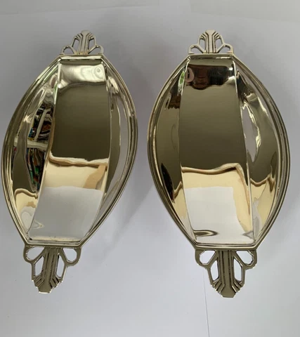 Pair of Oval Pierced Art Deco Sterling Silver Bowls by Mappin & Webb Ltd from 19 Cover