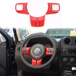 Kits de molduras de volante interior ABS para Jeep Compass & Patriot 2011-2016, rojo t - Imagen 1 de 7