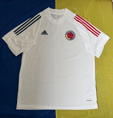 COLOMBIA NATIONAL TEAM PRE-MATCH 2020-2021 SOCCER JERSEY FOOTBALL ADIDAS Sz.L - Image 1 of 4