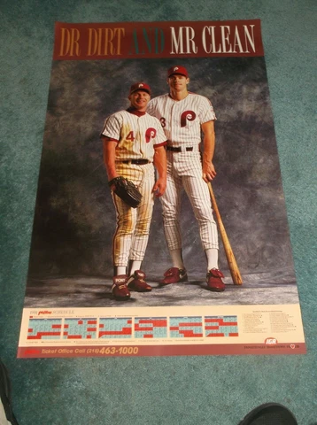 MR. DIRT MR. CLEAN SGA PHILLIES POSTER FROM 1991 Cover