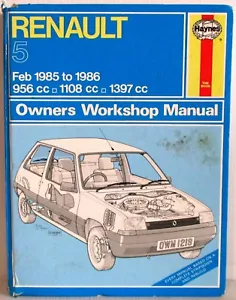 Haynes - Renault 5 / 1985-1986,Todo Modelos/Propietario Taller Manual / Usado - Imagen 1 de 7