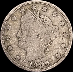 1906 5C Liberty Head "V" Nickel Uncertified Circulated - Picture 1 of 2