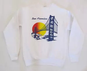 Vintage San Francisco Golden Gate Bridge Pullover Crewneck Sweatshirt Medium 90s - Picture 1 of 4