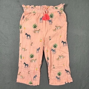 K.Kijak x H&M Girls Pants Tropical Print Zebra Leopard Tassel Waist 4-5Y - Picture 1 of 7