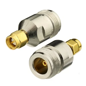 2-Pack Low Loss SMA Male to N-Type Female Coaxial Cable Adapter for WiFi Antenna - Picture 1 of 4