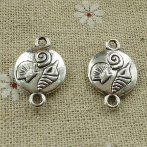 Envío gratuito 56 piezas conectores de caracola plateada tibetana 23x15mm L-840 - Imagen 1 de 4