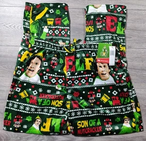 ELF Pajamas Adult Large Green Drawstring Lounge Pant PJ Bottoms Mens - Picture 1 of 7