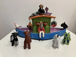 Concepcion Aguilar Oaxaca Mexican Pottery Noah's Ark with Animals - Picture 1 of 6