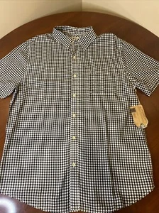 True Grit Mens Shirt Plaid Short Sleeves Button Up Pockets Soft - Picture 1 of 4
