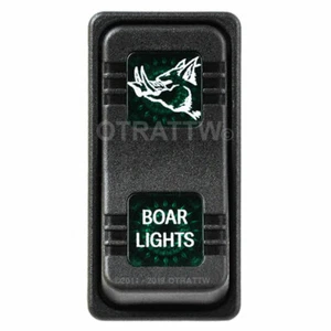 OTRATTW Carling Tech Contura X Rocker Switch, Polaris, BOAR LIGHTS, GREEN LENS - Picture 1 of 4