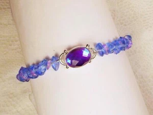 CYNTHIA LYNN "SPELLBOUND"  STERLING SILVER BLUE PURPLE MYSTIC TOPAZ BRACELET - Picture 1 of 1