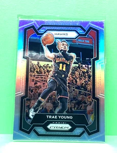  Trae Young 2023 2024 PRIZM SILVER PRIZM REFRACTOR CARD - Picture 1 of 1