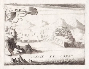 Parga Prevaza Greece Griechenland Vincenzo Coronelli Kupferstich engraving 1690 - Bild 1 von 1