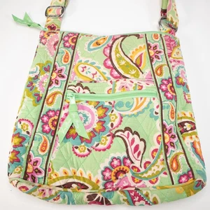 Vera Bradley bunte Blumen Handtasche 11" x 11" grün pink blau braun Beuteltasche - Bild 1 von 18
