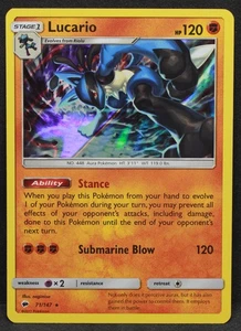 Lucario 71/147 SM - Burning Shadows Holo Holo Rare Pokemon - LP1 - Bild 1 von 2