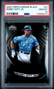 2022 Topps Chrome Black Bobby Witt Jr. #51 (RC) PSA 10 - Picture 1 of 2