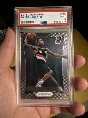 2012 Prizm #245 Damian Lillard Blazers RC Rookie PSA 9 MINT - Image 1 of 2
