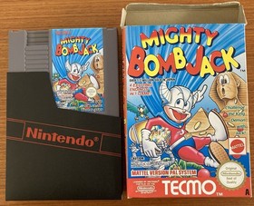 NES ~ MIGHTY BOMB JACK ~ Nintendo Game NES-BJ-AUS Game Cart + Sleeve + Box Pal A