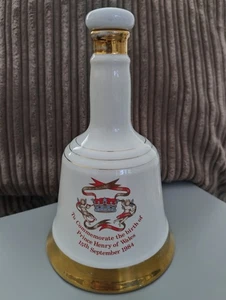 Prinz Harry/Henry von Wales Gedenkglocken Whiskey Dekanter. Wade Keramik  - Bild 1 von 6