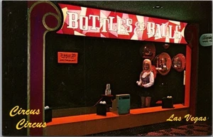 LAS VEGAS Nevada Postal CIRCO CIRCO CASINO "Botellas y Bolas" Juego Carnaval - Imagen 1 de 2