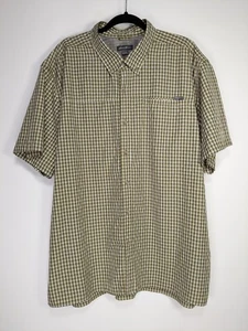 Camisa Eddie Bauer 2XL Verde A Cuadros Rendimiento Abotonada Senderismo Manga Corta - Imagen 1 de 6