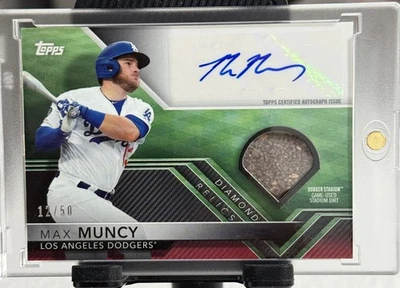 2020 Topps Opening Day Max Muncy Diamond Auto Relic  Dodgers 12/50 1:9100 packs - Image 1 of 4