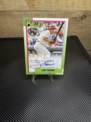 Jim Thome - 2025 Topps Serie 2 - 1990 35 aniversario tarjeta automática 90A-JT Foto 1 de 2