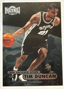 1997-98 Skybox Metal Universe TIM DUNCAN Rookie RC #72 San Antonio Spurs - Picture 1 of 3