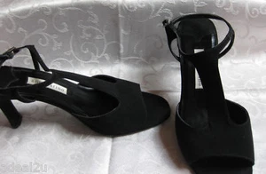 ANN MARINO MATERIAL NEGRO CORREA EN T VESTIDO TACÓN EXEC. COND - Imagen 1 de 3
