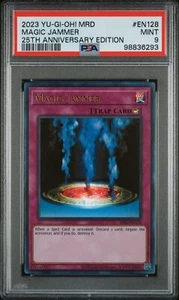 Yu-Gi-Oh! PSA 9 Magic Jammer MRD-EN128 Metal Raiders 25 aniversario - Imagen 1 de 2