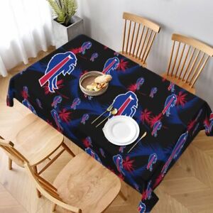 Buffalo Bills Fans Tablecloth Waterproof Print Dining Table Cloth 60x90in